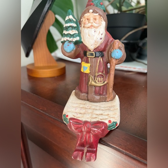 Kurt Adler 1989 Vintage Cast Iron Old World Santa Stocking Holder Hanger - Picture 3 of 12